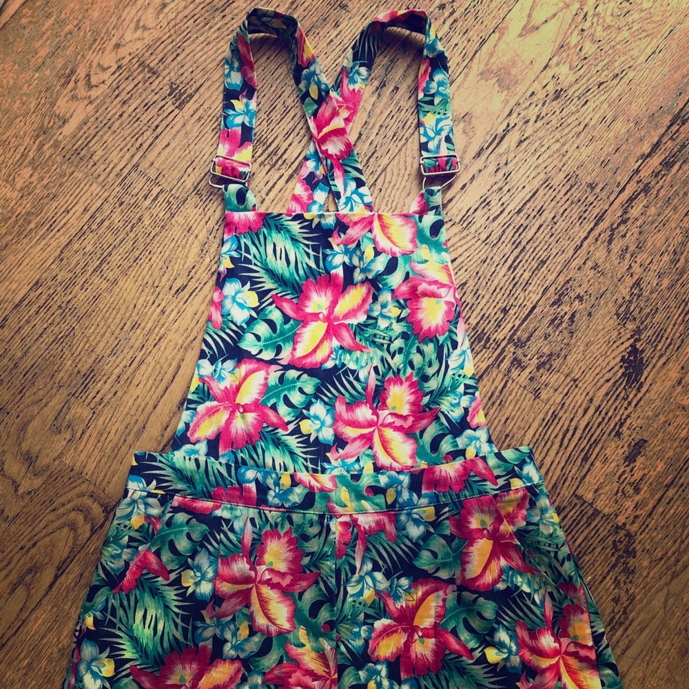 Floral overalls!